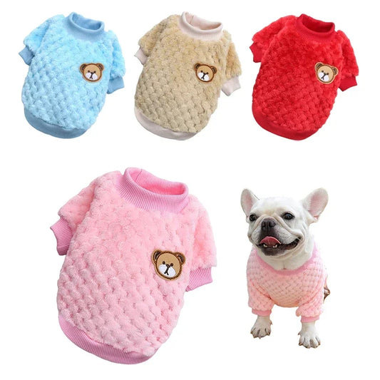 Autumn Winter Pet Dog Clothes Warm Coat Puppy Medium Dog Cat Soft Pullover Chihuahua French Bulldog Costume Dog Jacket Sweater - Glo Shop