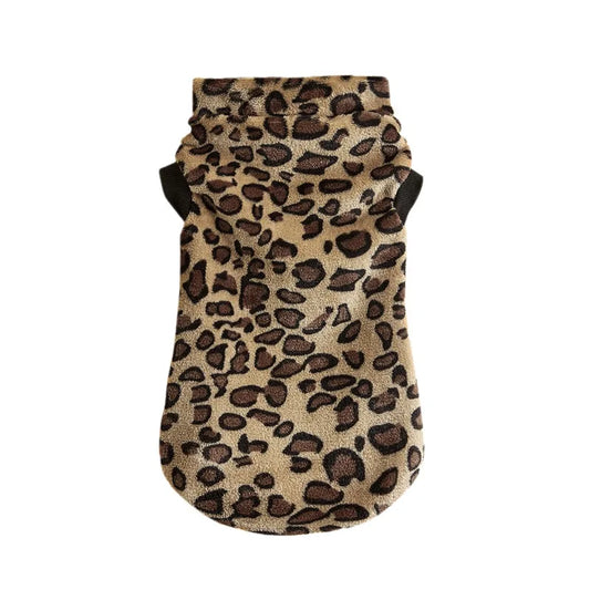 Leopard Printed Dog Clothes Fashion Pet Costume Coat Soft Pullover Dog Shirt Jacket Sweatshirt Cat Sweater Pets Clothing Outfit - Glo Shop