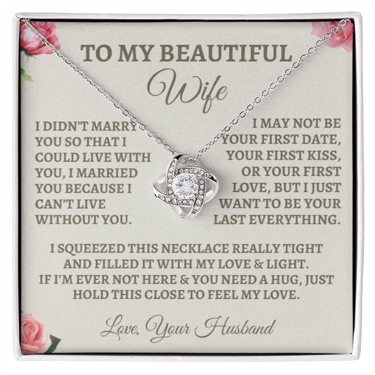 To My Beautiful Wife #5 with (Love Knot Necklace) - Glo Shop