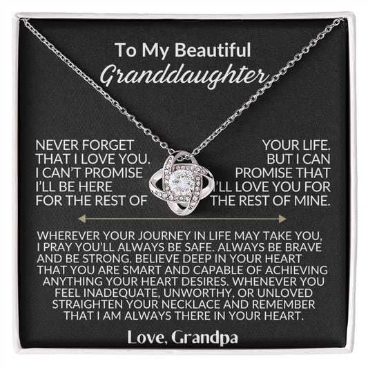 To My Beautiful Granddaughter with (Love Knot Necklace) - Glo Shop