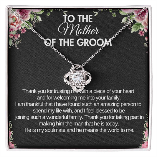 Mother of The Groom Message Card with (Love Knot Necklace) - Glo Shop