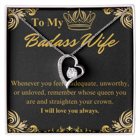 To My Badass Wife Necklace (Gift For Her) - Glo Shop