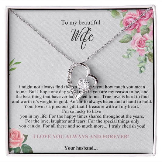 To My Beautiful Wife #4 with (Forever Love Necklace) - Glo Shop