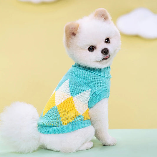 Puppy Knitting Sweater for Small Medium Dogs Clothes Pullover Dog Cat Coat Jacket French Bulldog Pet Costumes - Glo Shop